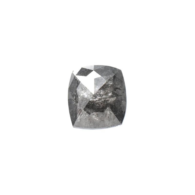 Salt & Pepper Black Diamond Cushion Rose Cut Loose Around 1.3 Ct