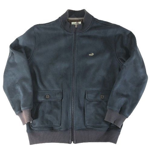 クロコダイル CROCODILE   ジャンパー メンズ  L  ネイビー 紺  ジップアップ 裏起毛 美品 古着