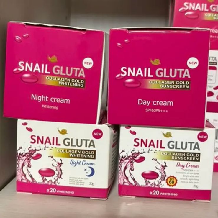 Snail Gluta Day and Night Cream Set - メルカリ