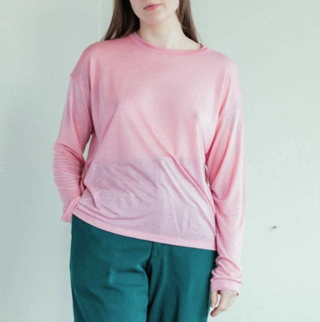 BASERANGE ベースレンジ ポルトガル製 LOOSE TEE ルーズTシャツ XS RUBY 半袖 バンブー カットソー トップス【新古品】【中古】【BASERANGE】 BASERANGE（ベースレンジ） 半袖 Tシャツ LOOSE TEE TOLO レディース