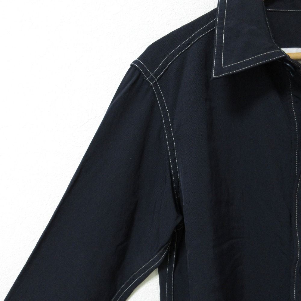 美品 TOGA PULLA トーガプルラ 胸ポケット ステッチ 長袖 シャツ ブラウス 36 ネイビー レディース 古着 中古 美品 TOGA PULLA トーガプルラ 胸ポケット ステッチ 長袖 シャツ