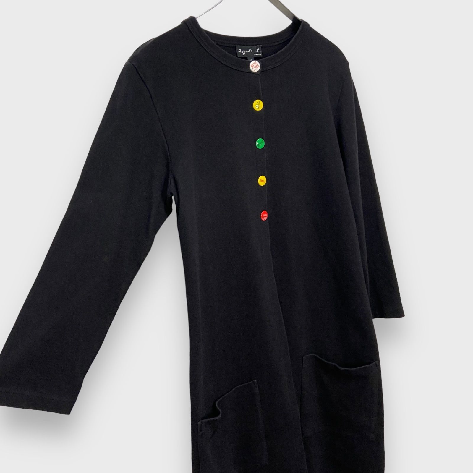 agnes b. スナップボタンカーディガン 黒 S Cardigan Pressions - agnès b.｜アニエスベー公式オンラインブティック