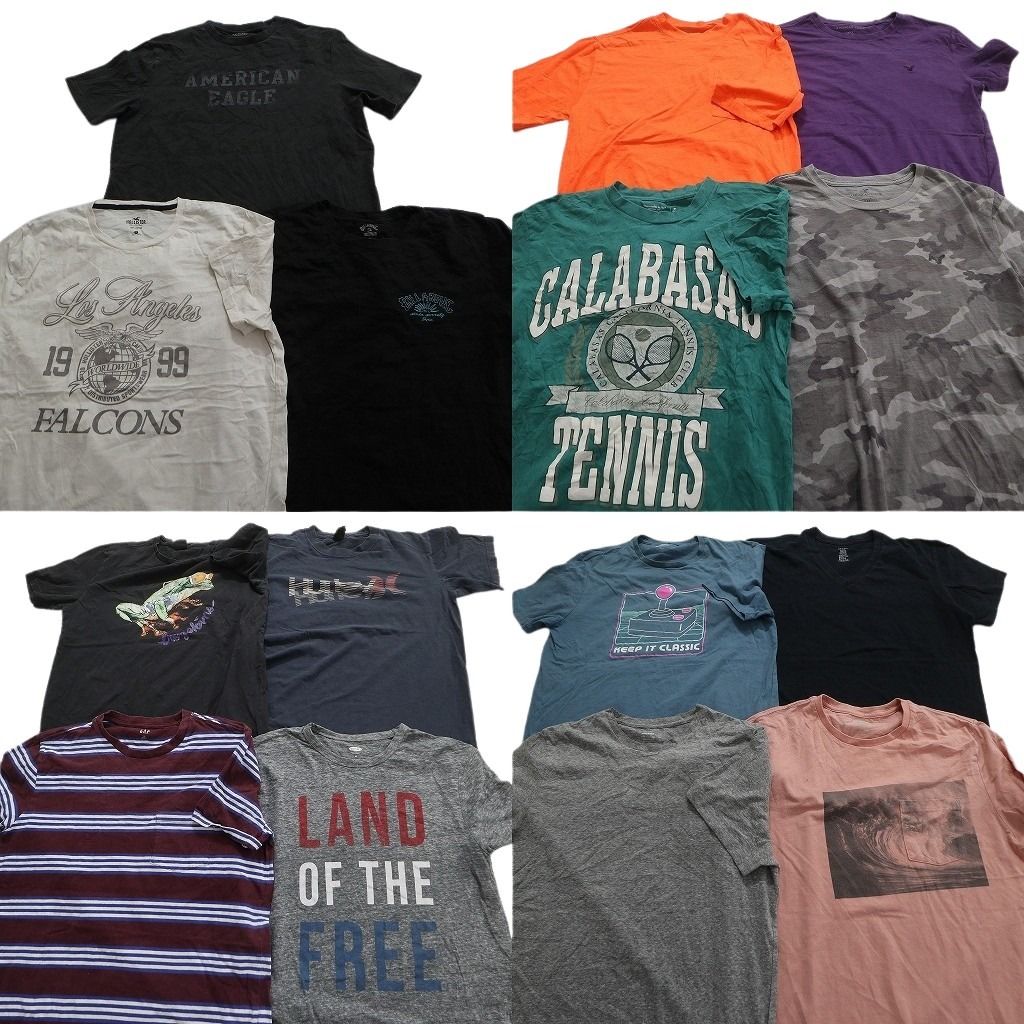 古着卸 まとめ売り ブランドMIX 半袖Tシャツ 15枚セット (メンズ M ) GAP オールドネイビー 中古 古着 MY0147