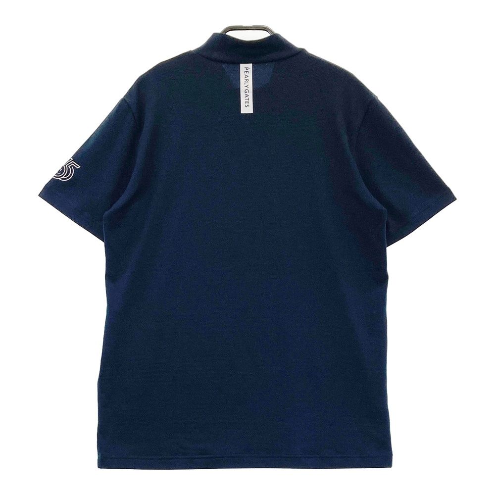 サイズ 4 PEARLY GATES パーリーゲイツ 35周年 モデル ハイネック 半袖Tシャツ ネイビー系 240101444357 ゴルフウェア メンズ ストスト