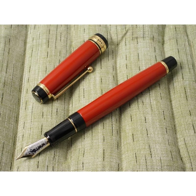 PILOT カスタム845 漆 朱 ペン先18K 750 <M> 万年筆 筆記可 パイロット