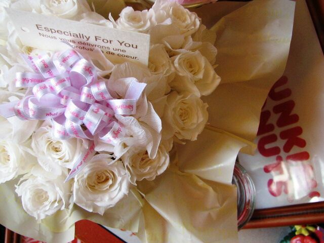 誕生日プレゼント 彼女 花束風 ギフト ハート ピンク バラ 注文 枯れ