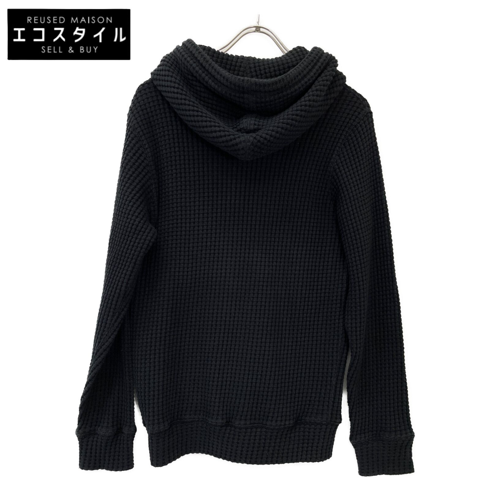 Seagreen シーグリーン ﾌﾞﾗｯｸ MSEA21A0846 BIG WAFFLE hoodie M