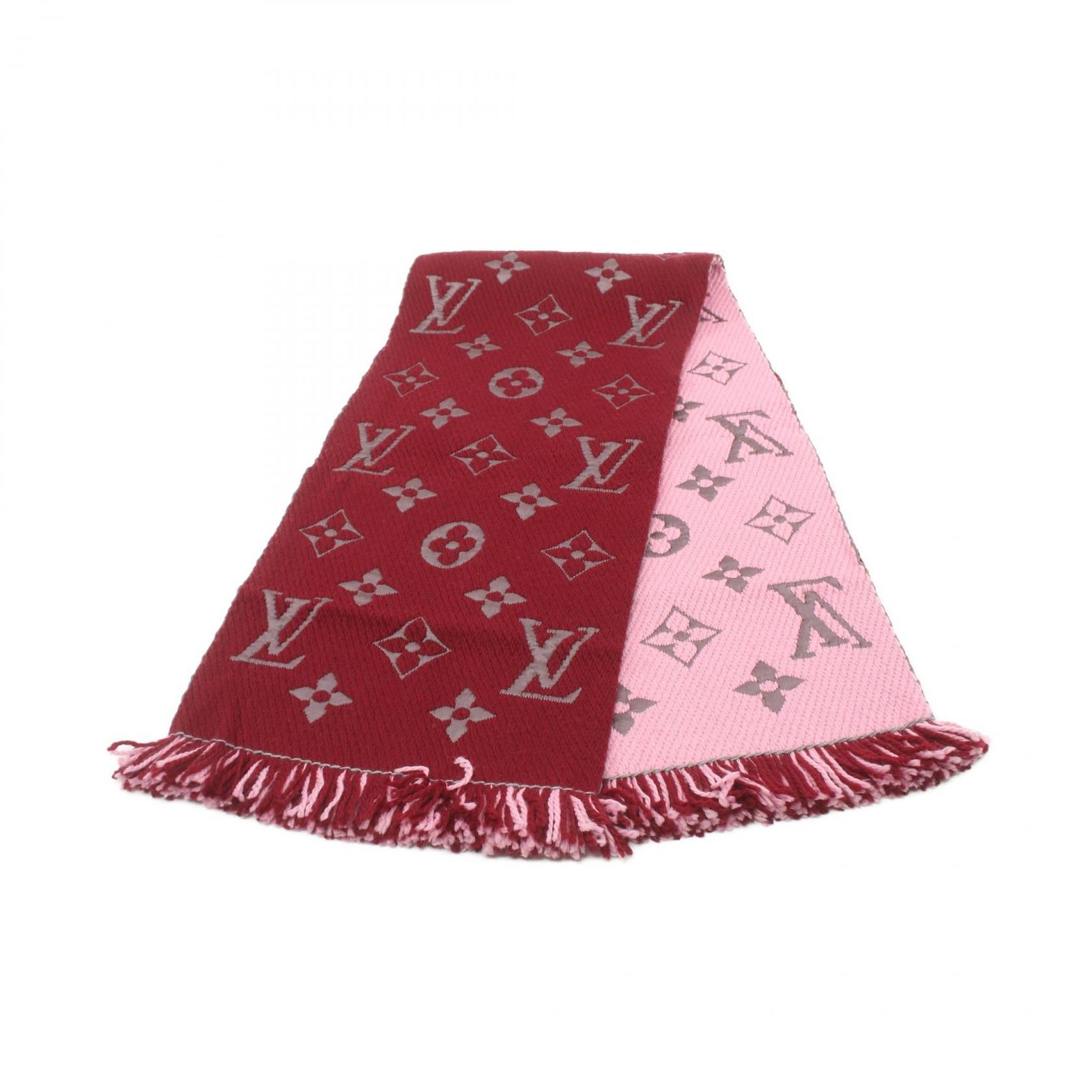 ルイ・ヴィトン エシャルプ ロゴマニア デュオ ワイン マフラー