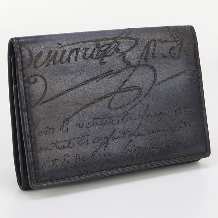 Berluti ベルルッティ インブイア スクリットレザー 名刺入れ/ヴェネチアレザー【中古】 メンズ