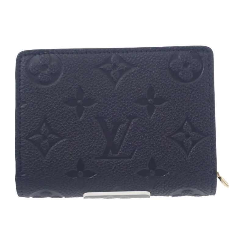 LOUIS VUITTON ポルトフォイユ ク M80151 二つ折り財布 モノグラム アンプラント ブラック メンズ レディース