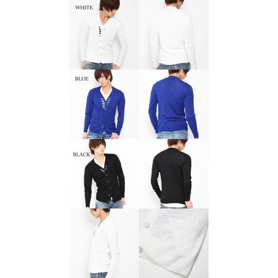 Murder License マーダーライセンス メンズ レイヤードボーダーニット