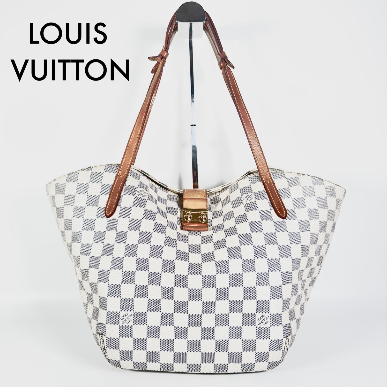 希少 ルイヴィトン Azur Sarina PM White N41208 ダミエ  