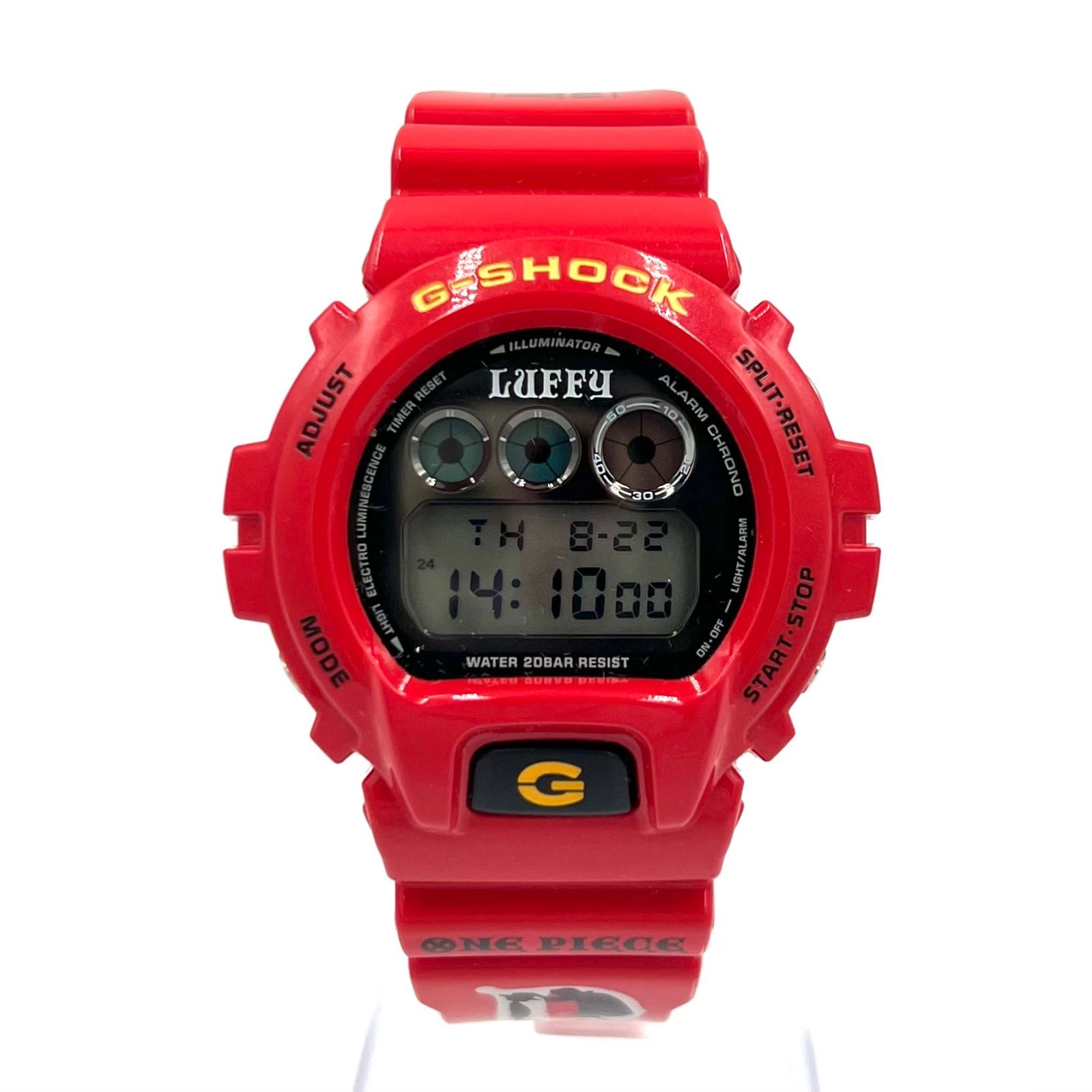 G-SHOCK DW-6900 ルフィデザイン レッド DW-6900FS ワンピース ルフィモデル 麦わらの一味 海賊旗EL – G