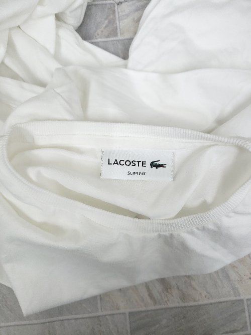 ◇ LACOSTE ラコステ 長袖 Tシャツ カットソー 表記なし ホワイト メンズ P  【1406240031207】