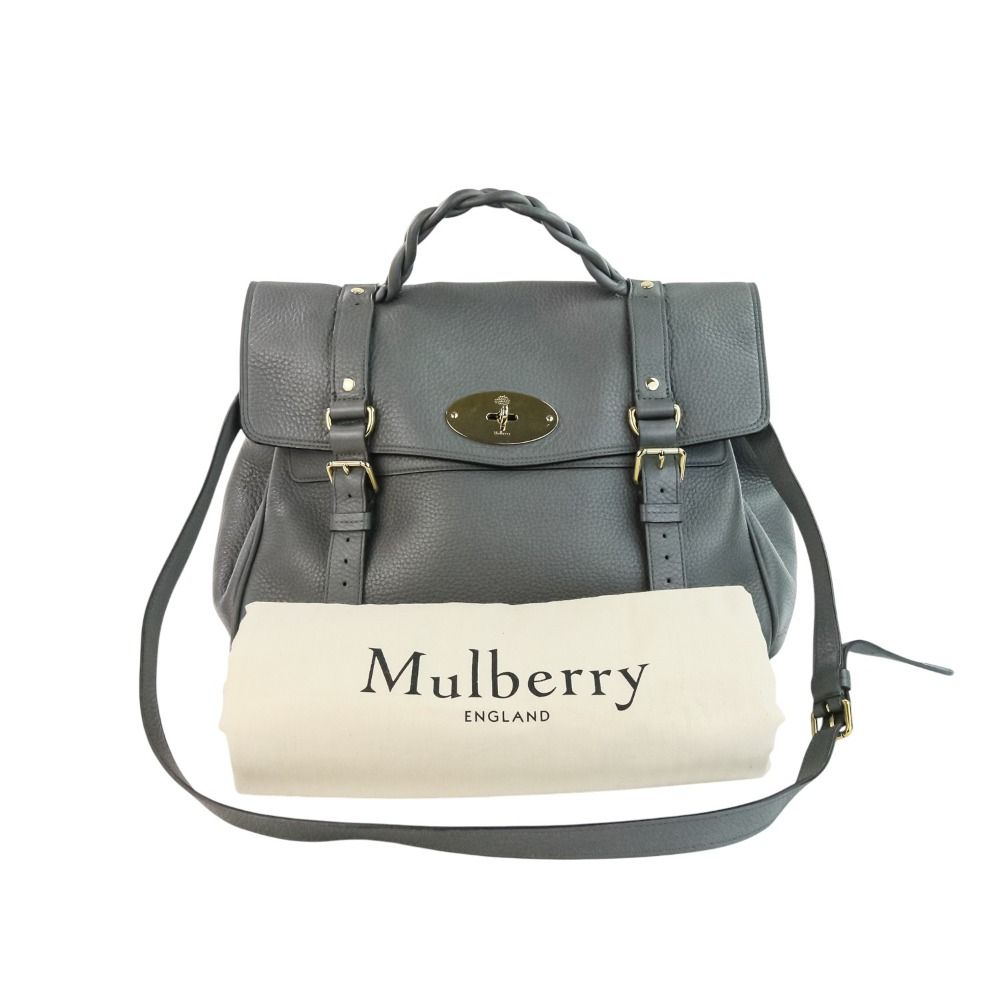 □極美品□ MULBERRY マルベリー クロコダイル型押しレザー 2WAY  