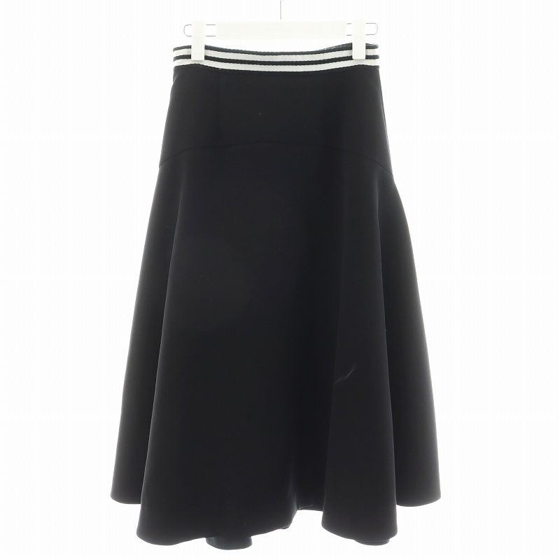 ボーダーズアットバルコニー BORDERS at BALCONY 19SS ウエストボーダーフ スカート ロング丈 36 黒 ブラック BD1921-3H-47 |AN11