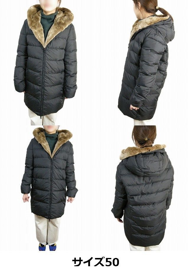 サイズ50 (女性2XL-3XL相当)□新品□デュベティカ DUVETICA ファー付き 