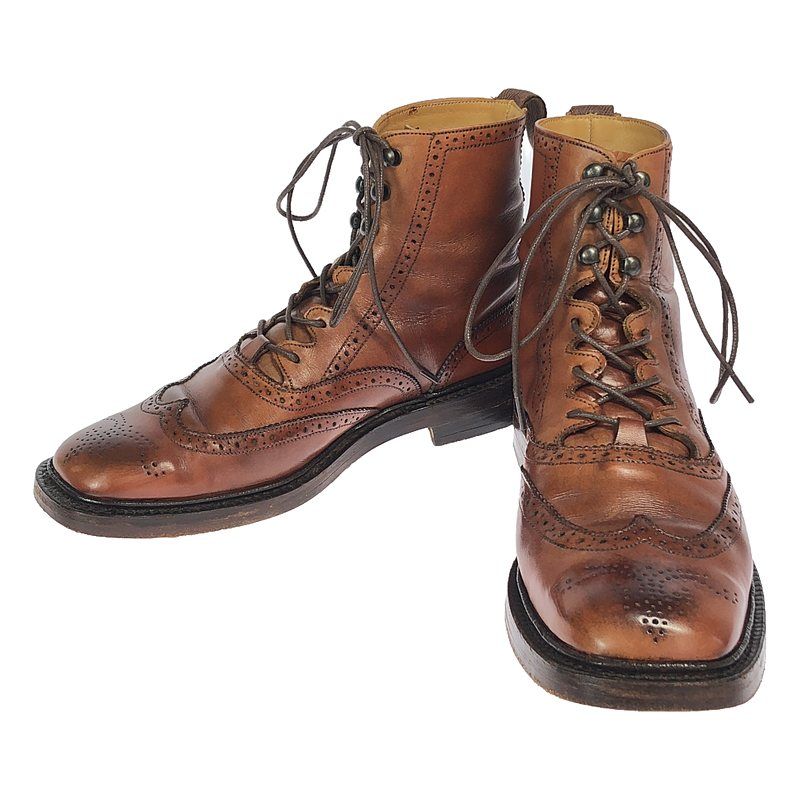 Tricker's / トリッカーズ | Ghillie Boots / M5835A レザー ウィングチップ レースアップ ギリーブーツ | 9.5 | ブラウン | メンズ Tricker's / トリッカーズ | Ghillie Boots / M5835A レザー ウィング