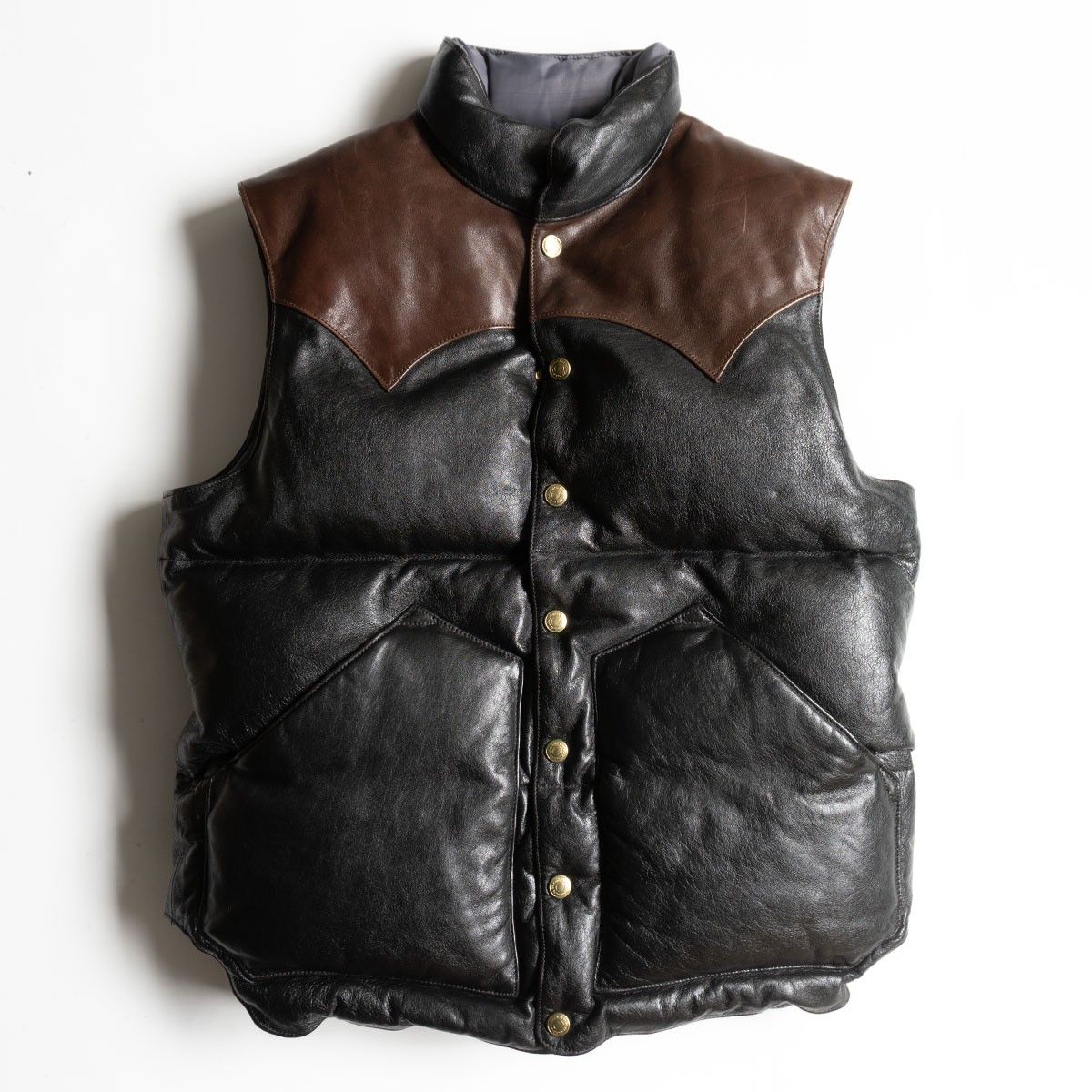 美品】RAINBOW COUNTRY【ホースハイド レザー ダウンベスト】S