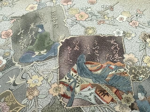 プロフ必読☆お召☆日本画家☆霜鳥忍☆彩天目織☆トールサイズ 花美人着物□希少 日本画家 霜鳥忍の世界 彩天目織 訪問着 お召
