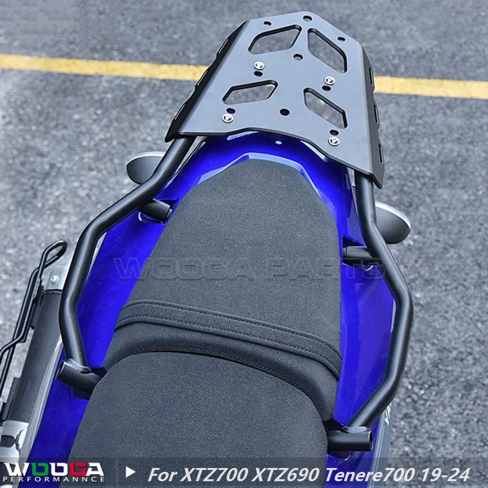 |ヤマハ XTZ700 XTZ690 テネレ700 リアキャリア 荷台ラック トップケースステー 高強度スチール製 ブラック