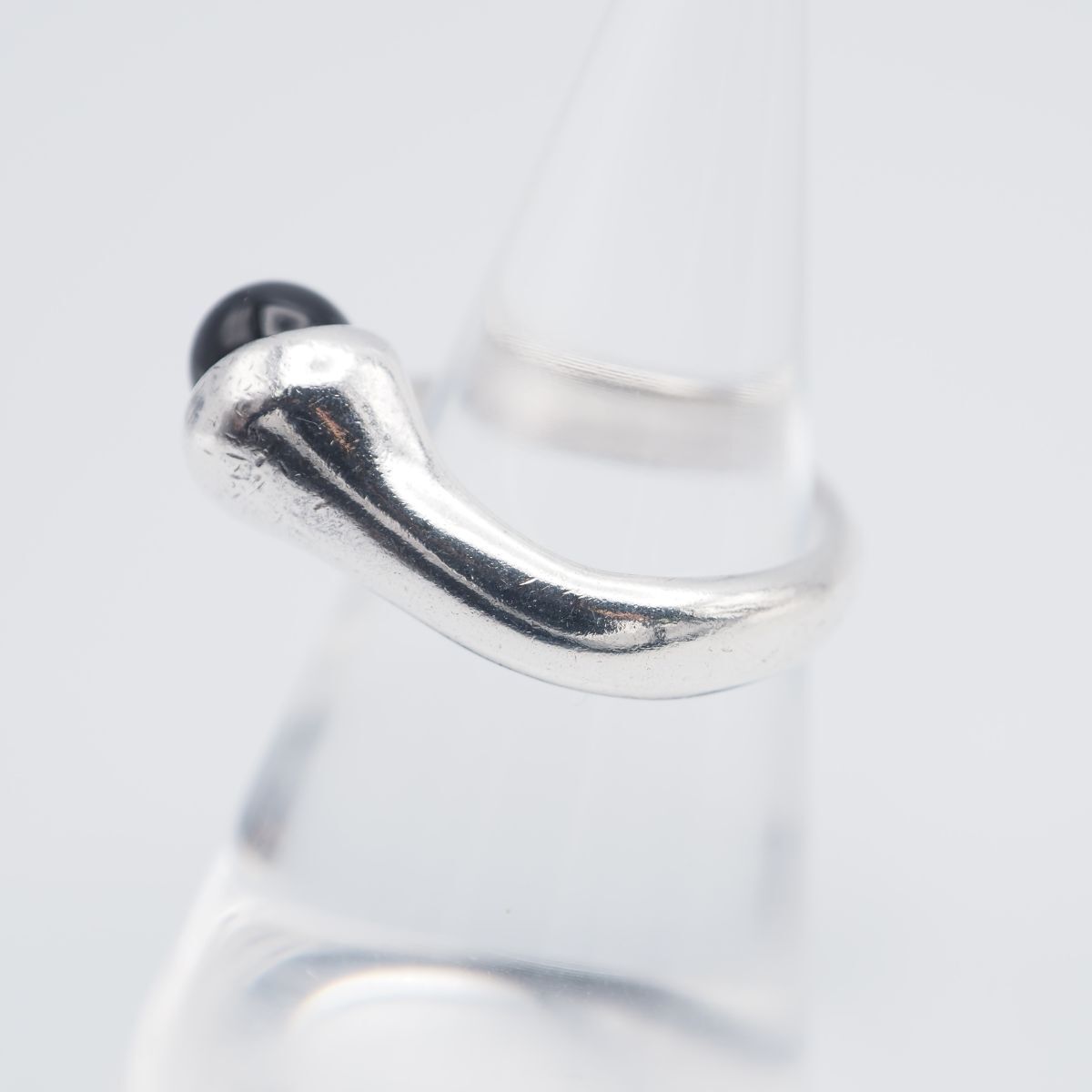 刻印 オニキス STERLING リング STAINLESS 大粒 ブラック オニキス 印台リング 指輪 シルバー 銀