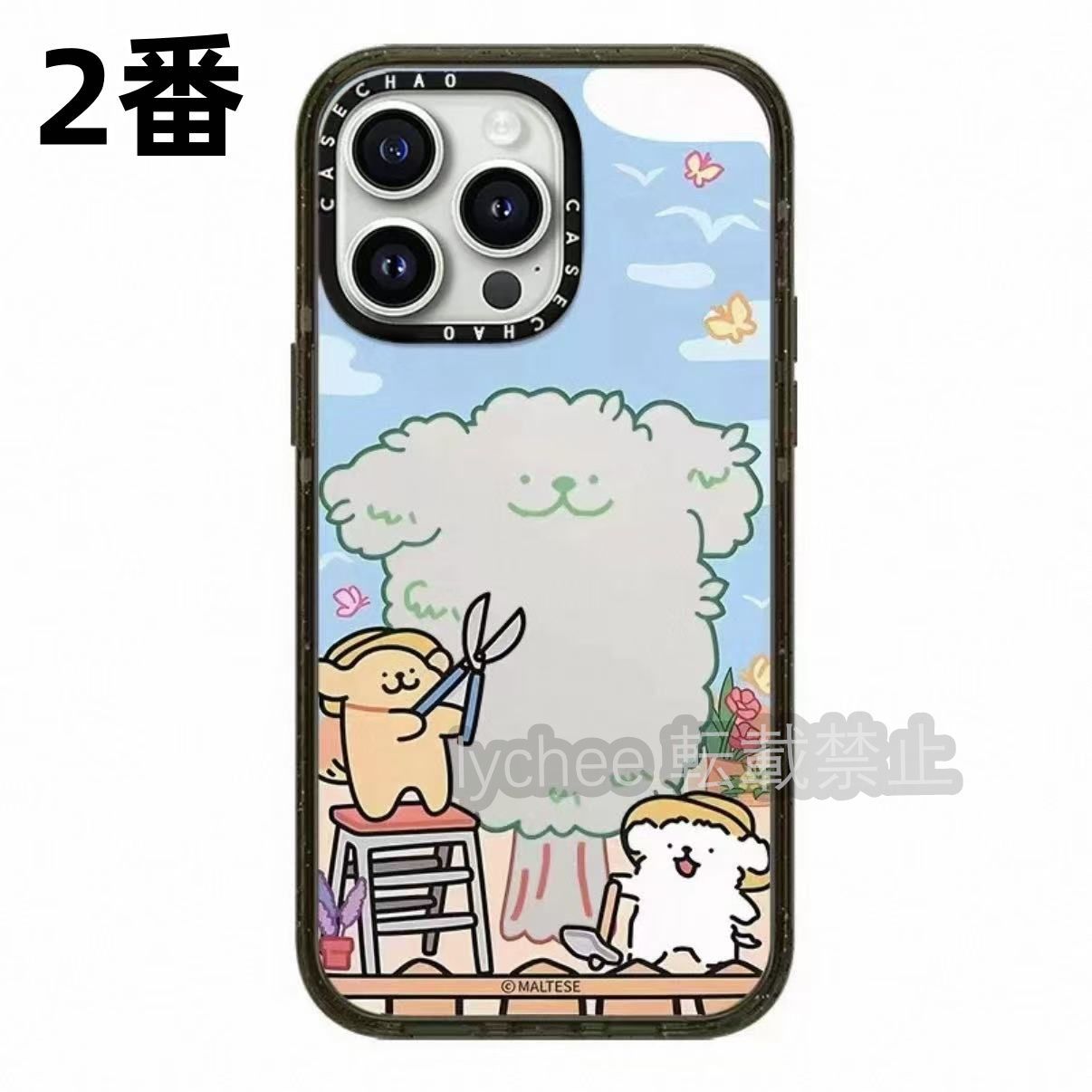 CASETiFY ステッカー風 iPhoneケース 野原しんのすけのおふざけ全開