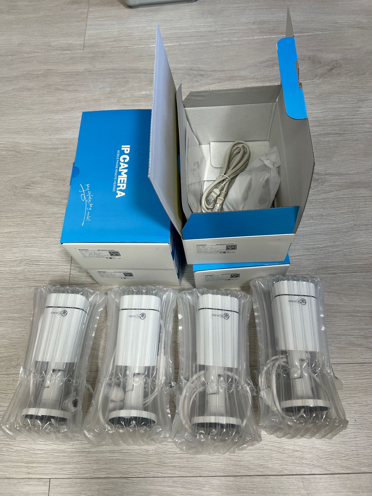 POE防犯カメラ4台セット ロゴなし ONVIF「CS58Q-N0Logox4」 POE防犯カメラ4台セット ロゴなし ONVIF対応 400万画素2688*1520P 屋外