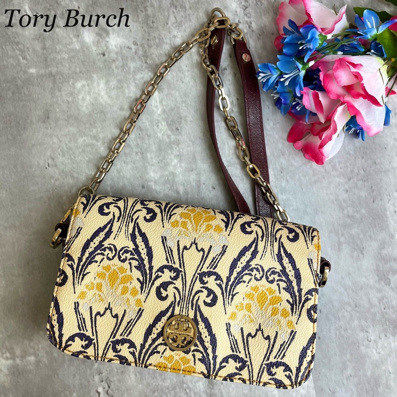 ✨良品✨tory burch トリーバーチ ショルダーバッグ トートバッグ 花柄 