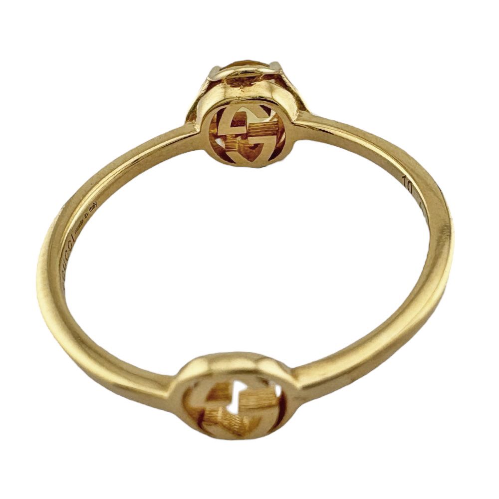 グッチ インターロッキング リング 指輪 9.5号 18金 K18イエロー  