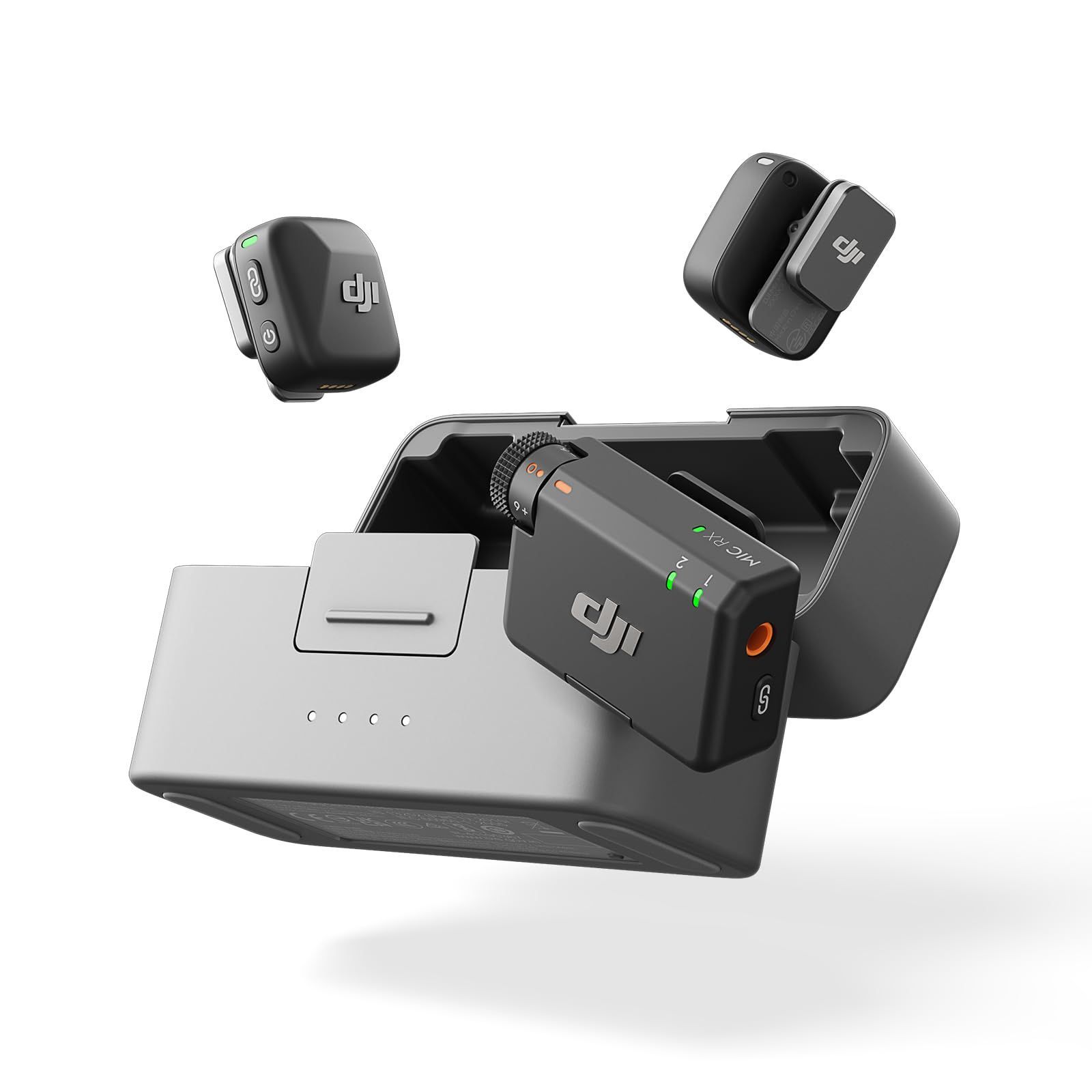 商品 DJI Mic Mini 2 TX 1 RX 充電ケース ピンマイク ワイヤレス 超軽量 48時間使用 ノイズキャンセリング 自動制限機能 カメラ iPhone Android用ワイヤレスマイク Vlog撮影 ストリーミング