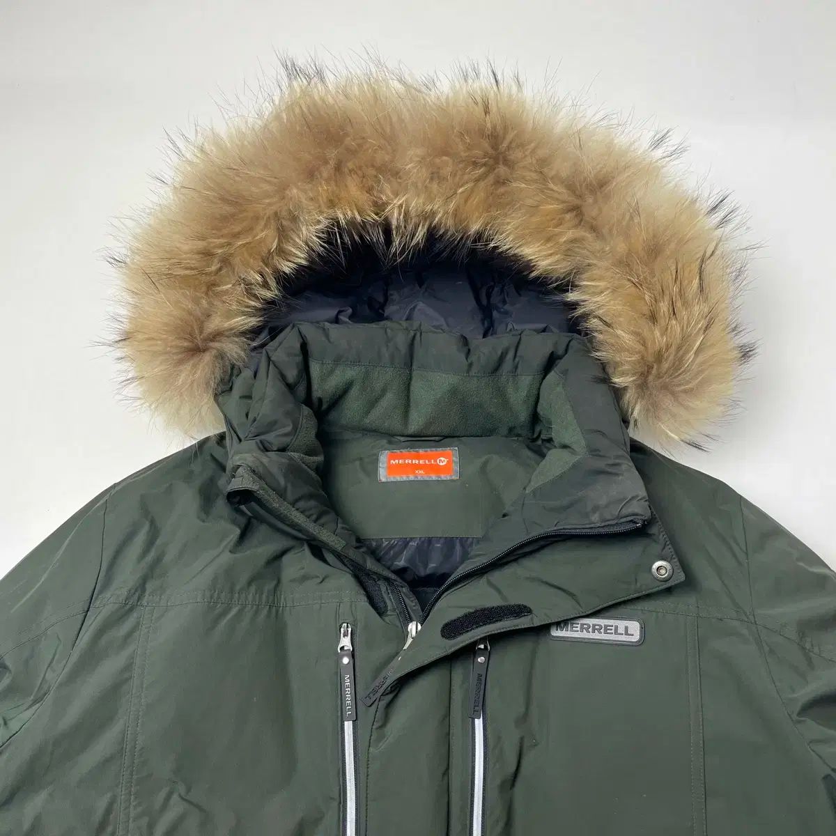 MERRELL(メレル) グースダウン ダウンジャケット ブルゾン カーキ XXL 