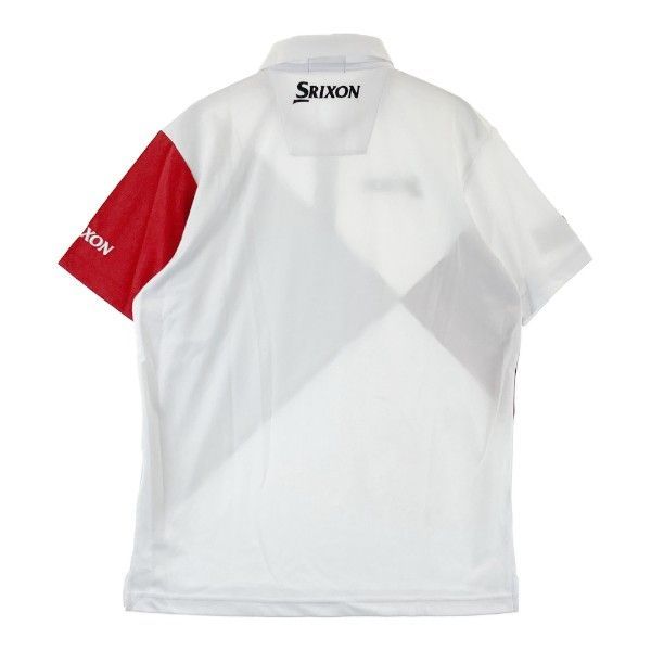 Srixon ポロシャツ Mサイズ ホワイト/ブルー Srixon - SRIXONスリクソン レディース半袖ポロシャツ Mサイズ