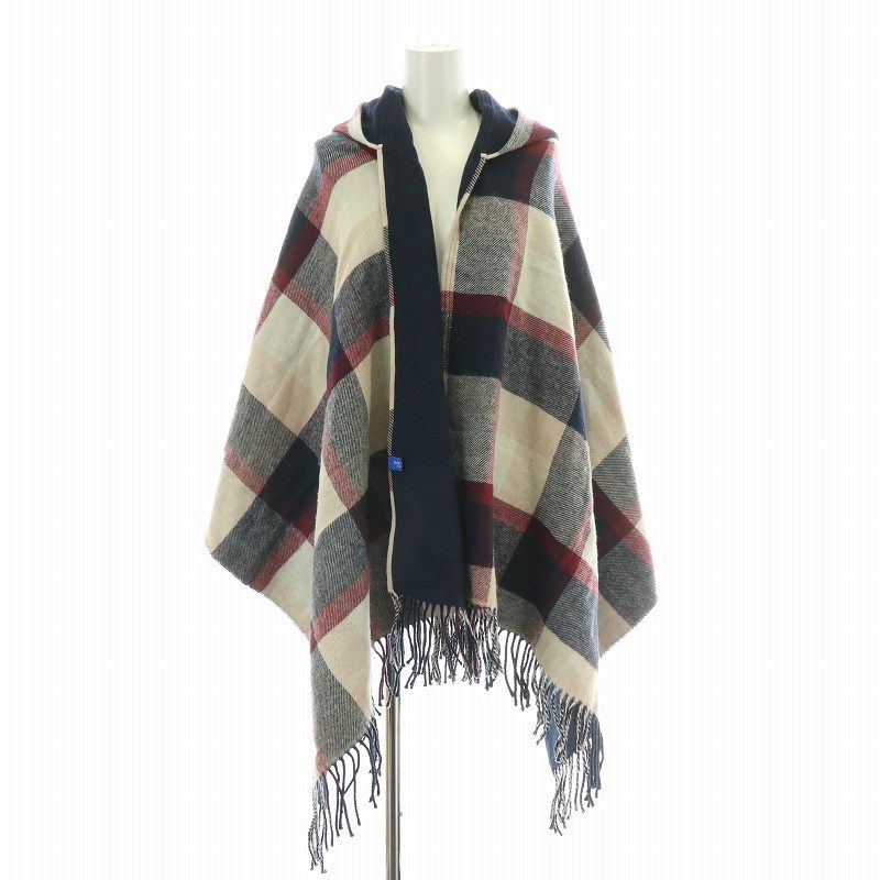 BLUE LABEL フード付きチェック柄ポンチョ 【公式通販】