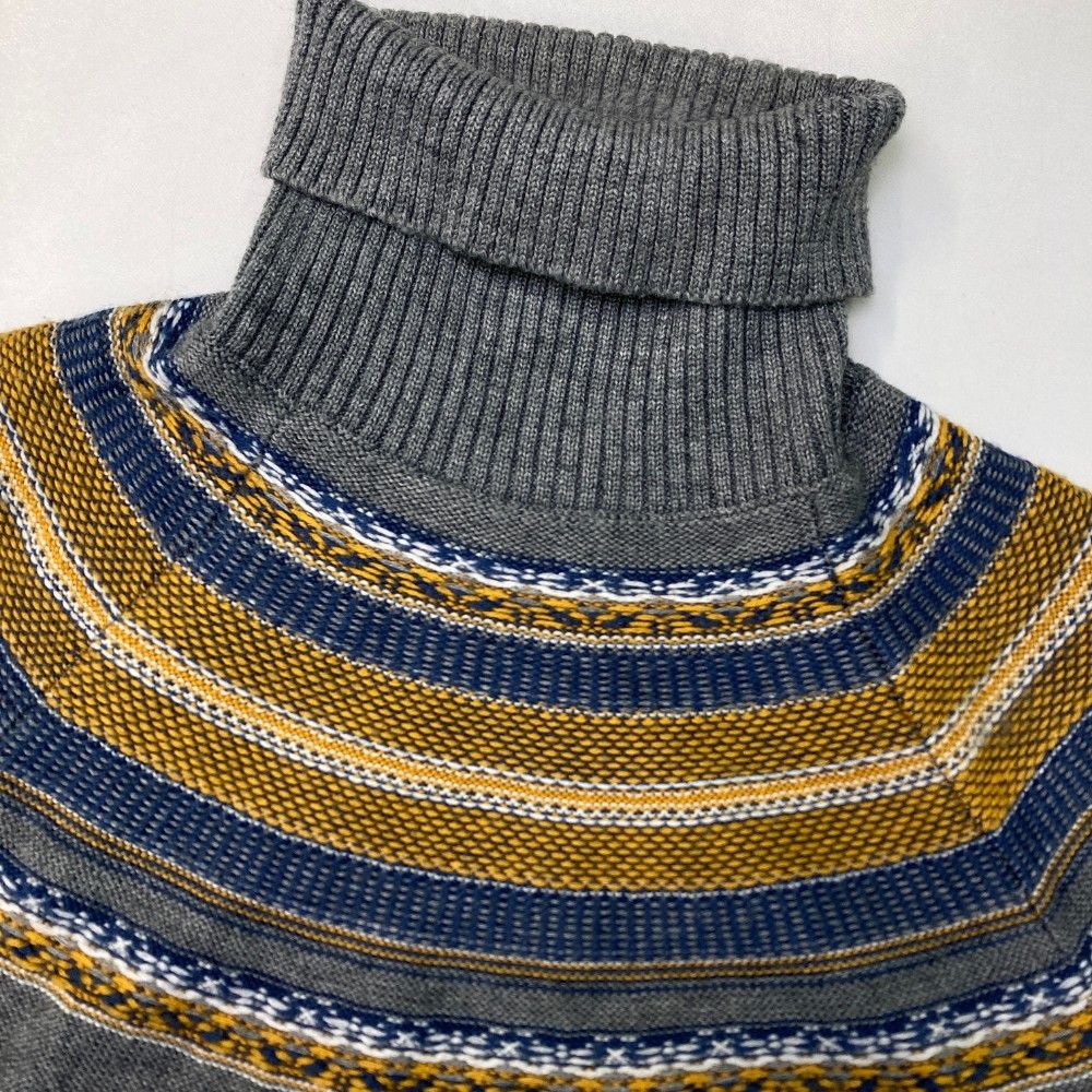 サイズ：M ROSASEN ロサーセン タートルネック ニットセーター グレー