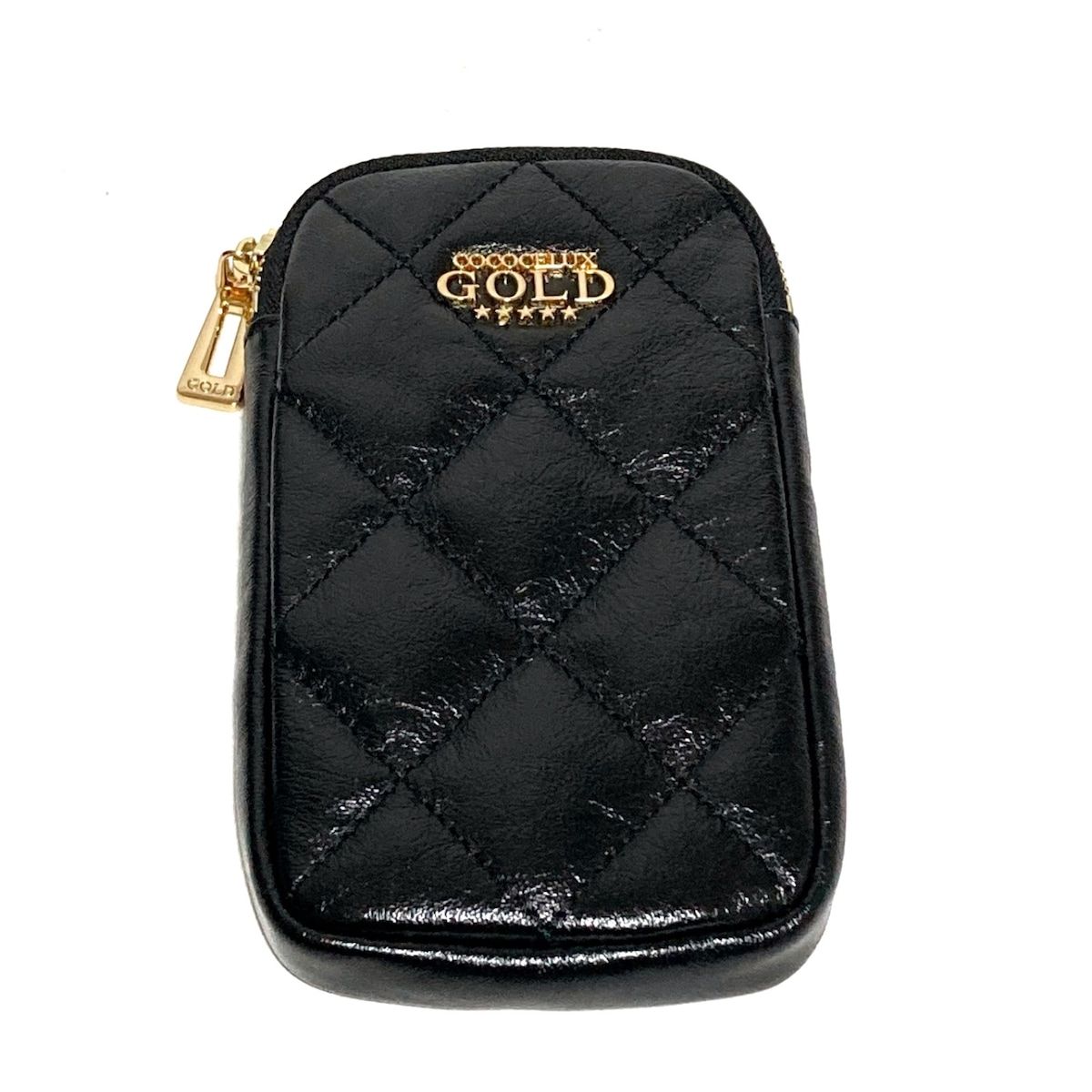 COCOCELUX GOLD(ココセリュックスゴールド) ハンドバッグ - 205DA0309 黒×レッド キルティング レザー - メルカリ