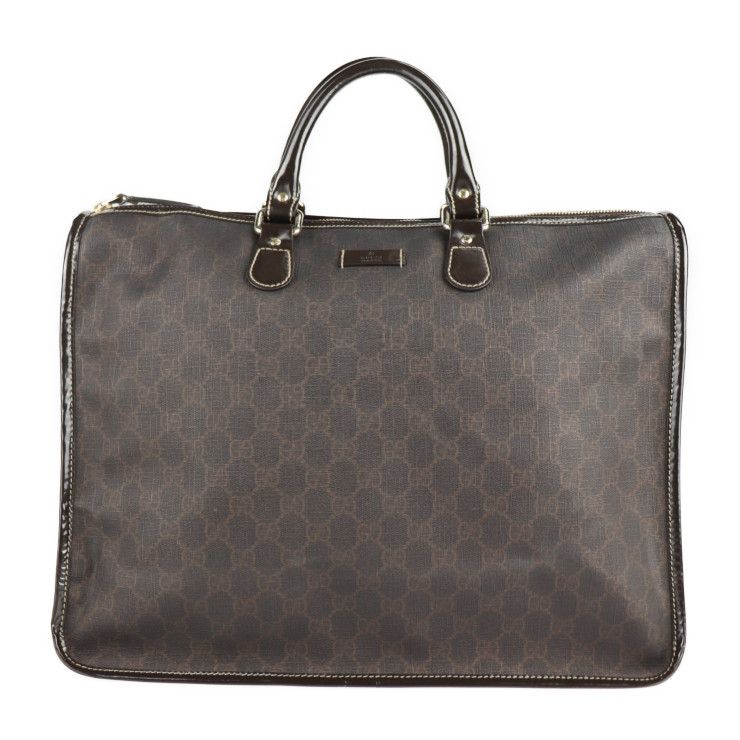 大容量GUCCI ボストンバッグ シェリーライン GGスプリーム PVC