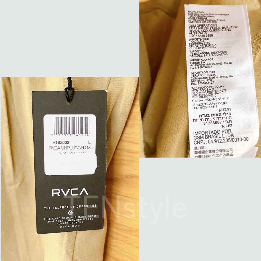 新品未使用】RVCA（ルーカ）ロゴ タンクトップ ベージュ メンズ L