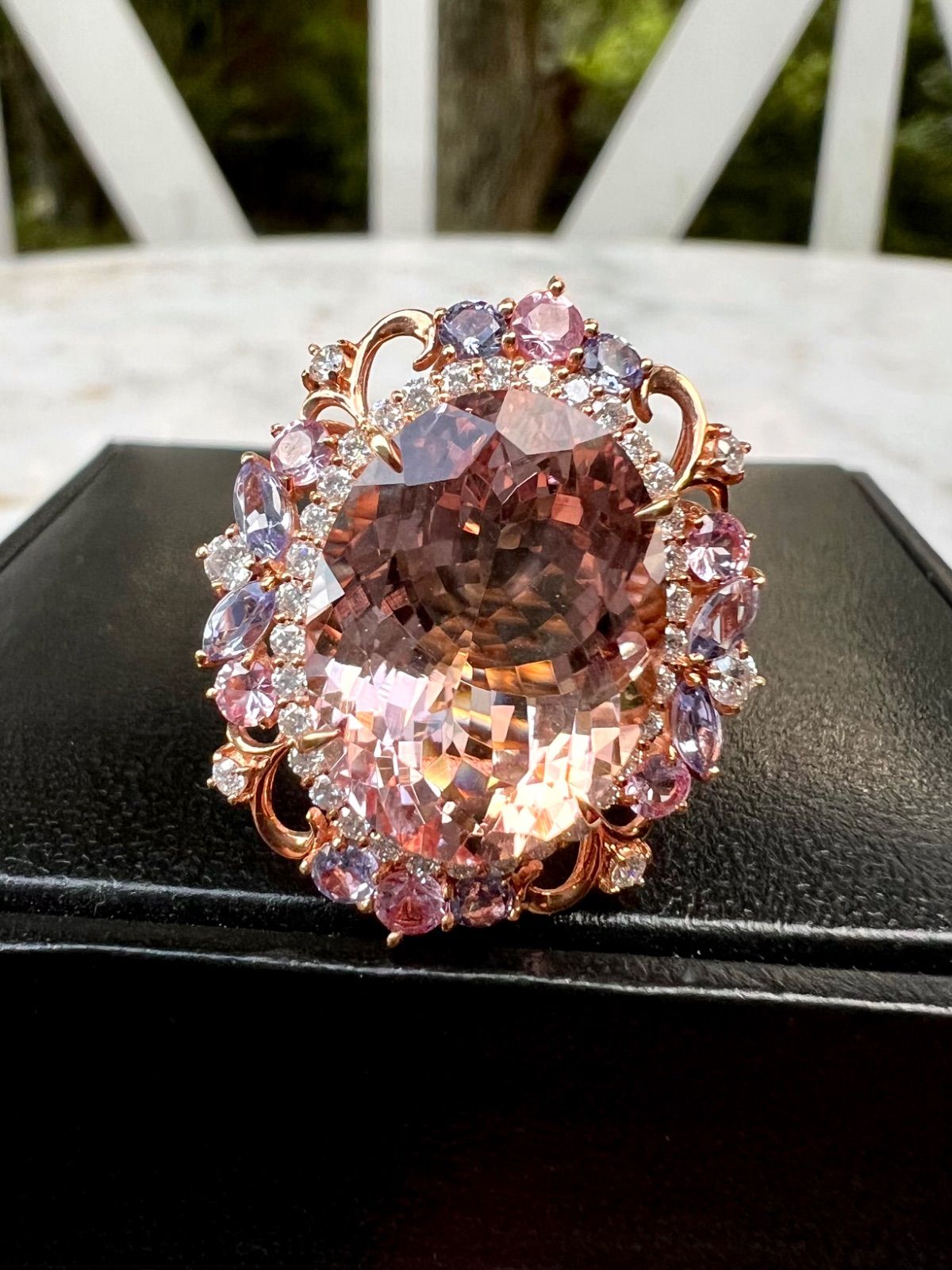 超可愛いぃ！K18PG モルガナイトリング 10.41ct《1点もの！》 モルマックス