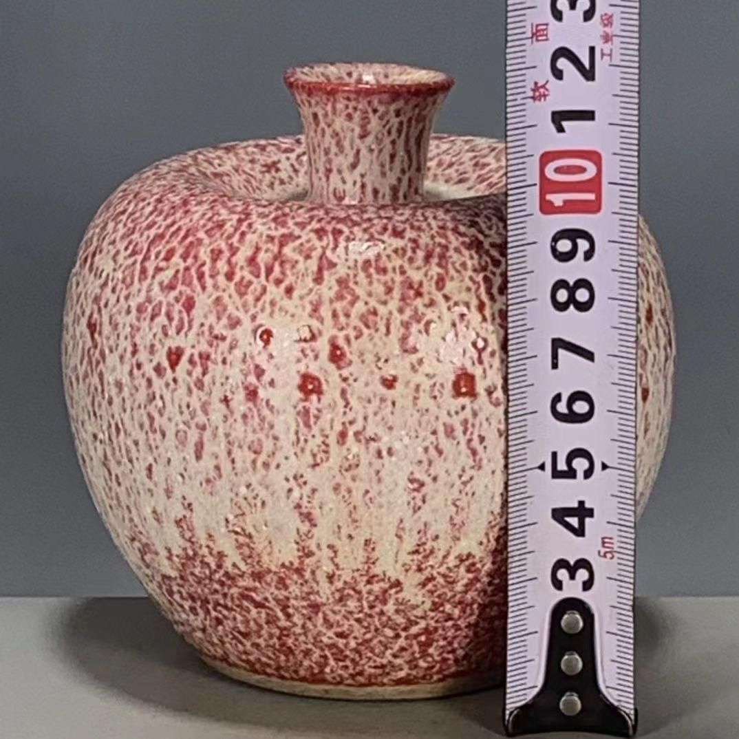 大清雍正窯変釉苹果尊賞瓶 景徳鎮 陶磁器 装飾品 現代工芸品