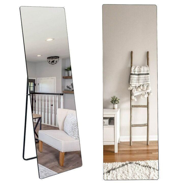 スタンドミラー 壁掛け 全身 鏡 姿見鏡 150cmx40cm 金 R1521