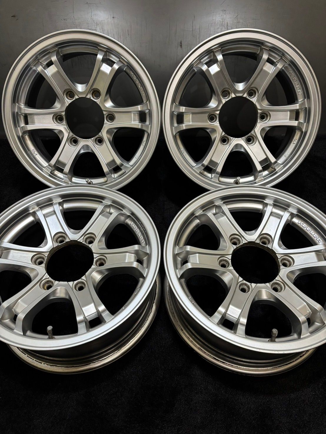 Weds KEELER 15インチ 6J 33 139.7 6H アルミホイール 4本 ハイエース 1-K361