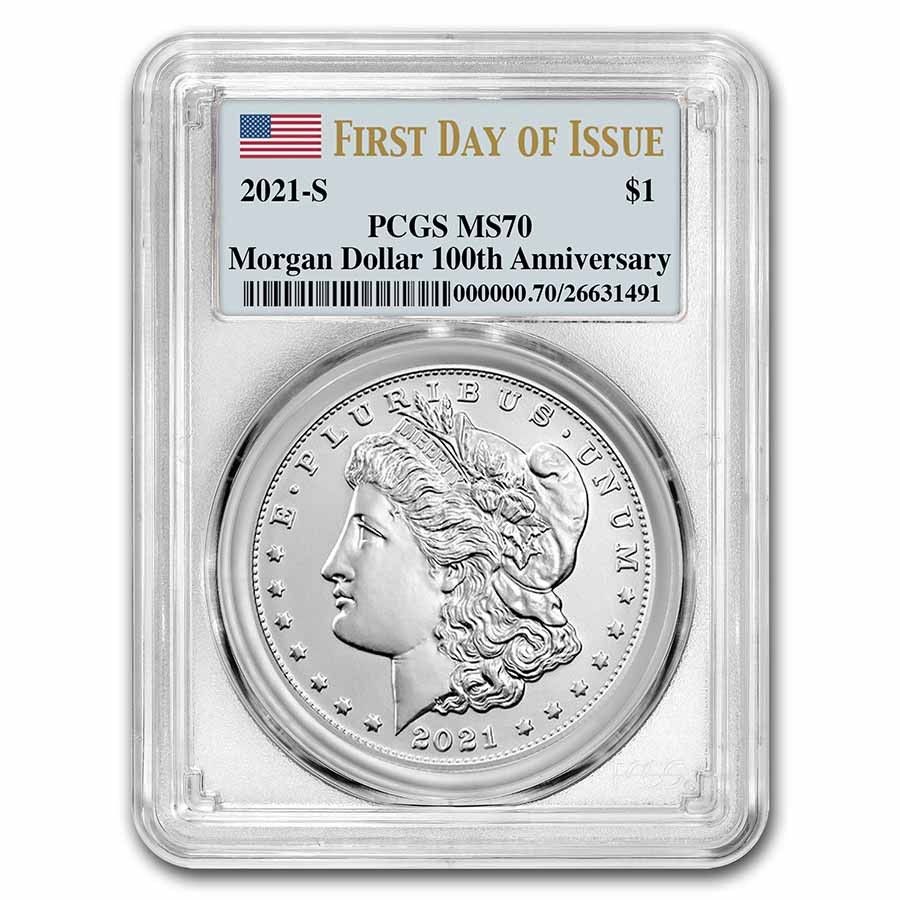 2021-S Silver Morgan Dollar MS-70 PCGS First Day of Issue