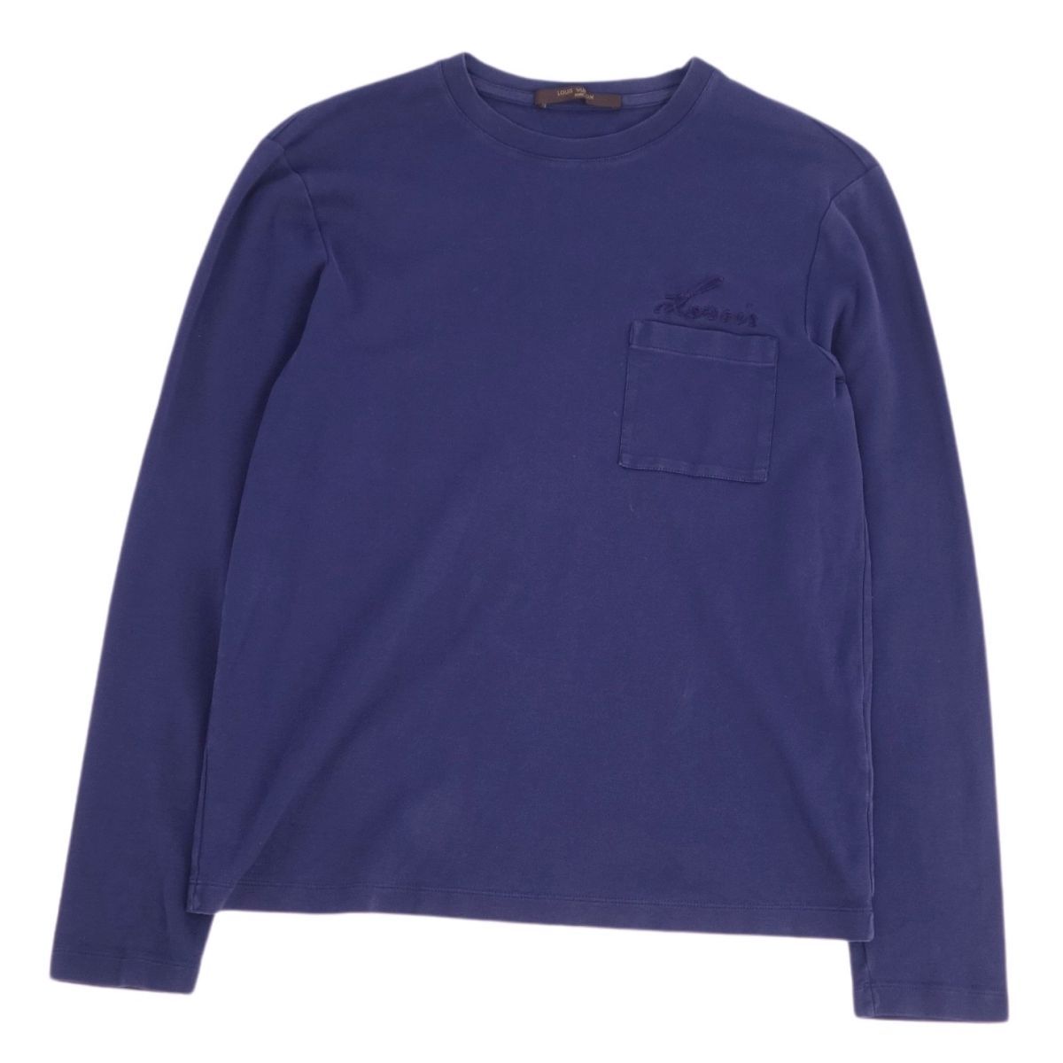 Louis Vuitton ✨️ネイビー 長袖Tシャツ LOUIS VUITTON ルイヴィトン モノグラムレース ロングTシャツ M