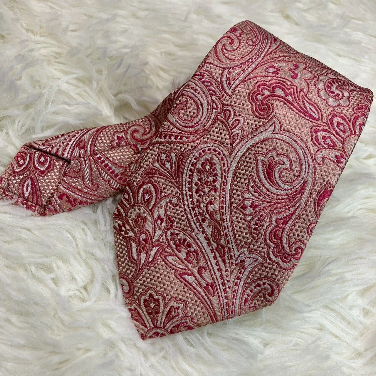 シルク ETRO ペイズリー柄 ジャガード生地 七分袖 ワンピース