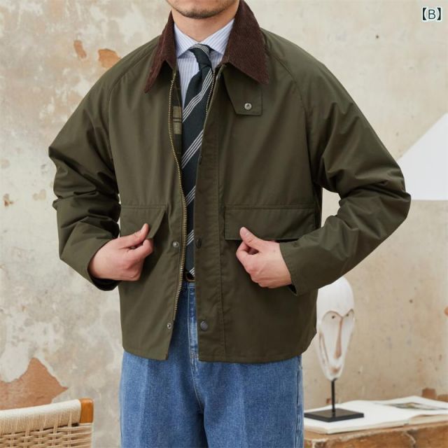 2XL メンズ ファッション 服 男性用 オシャレ シンプル 大人 かっこいい 大きいサイズ ストリート 紳士服 ショート フィッシングジャケット レトロ ハンティング ジャケット 防水 ジャケット KANDAIZUMI_COM