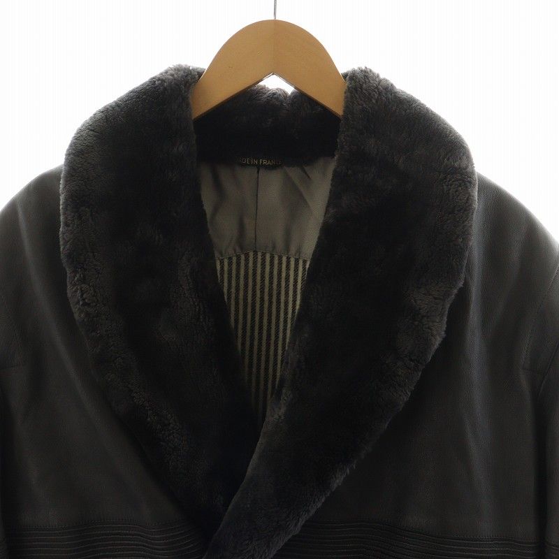 ジリ ZILLI レザージャケット 革ジャン ダブル ファー カシミヤ