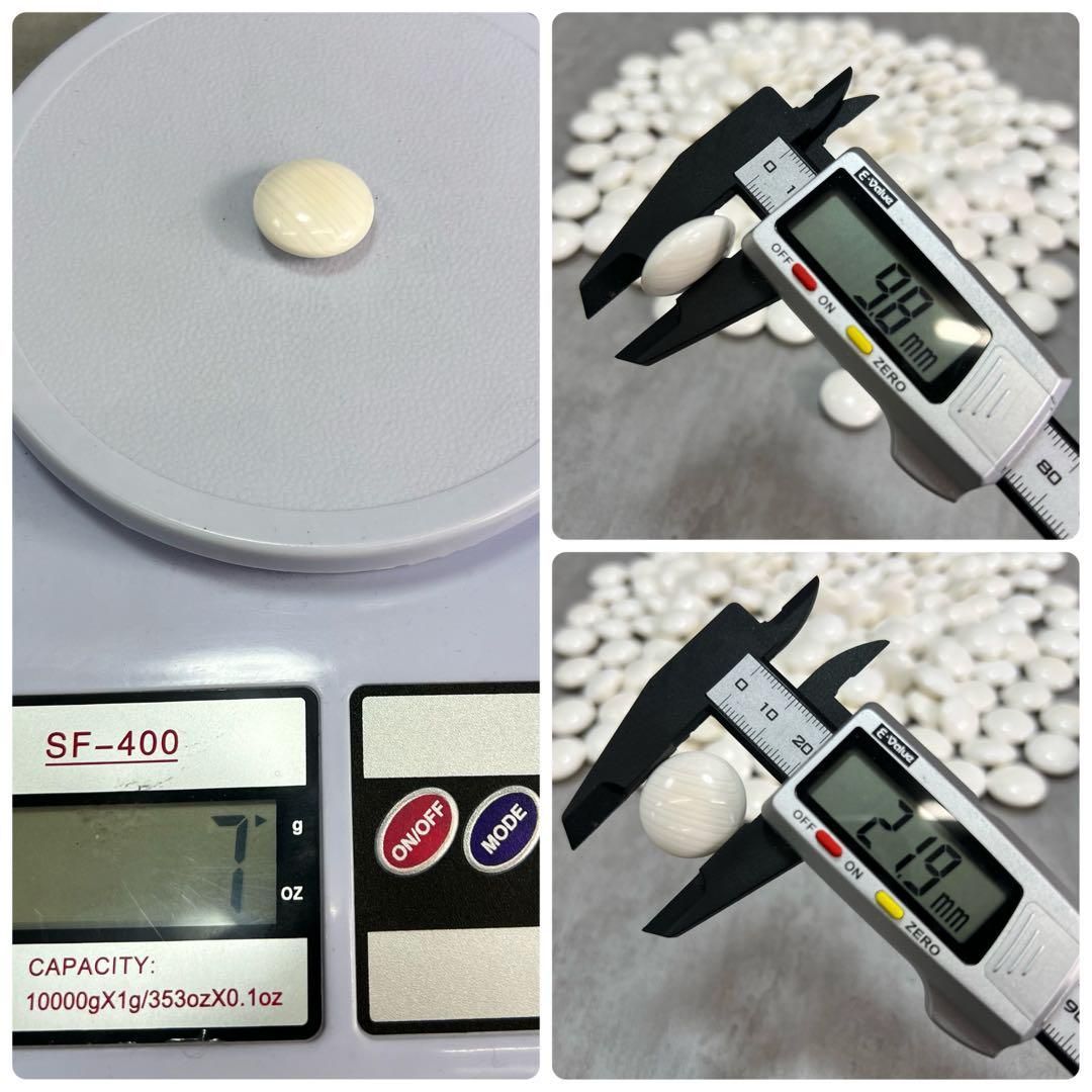 【良品】32号 蛤碁石　黒182個　白181個 蛤碁石 32号 碁笥 白181個 黒182