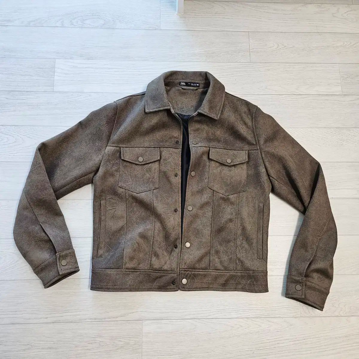 【スエード】ジャケット（３８） ZARA(ザラ) スエード ジャケット 38 サイズ 出品 - メルカリ