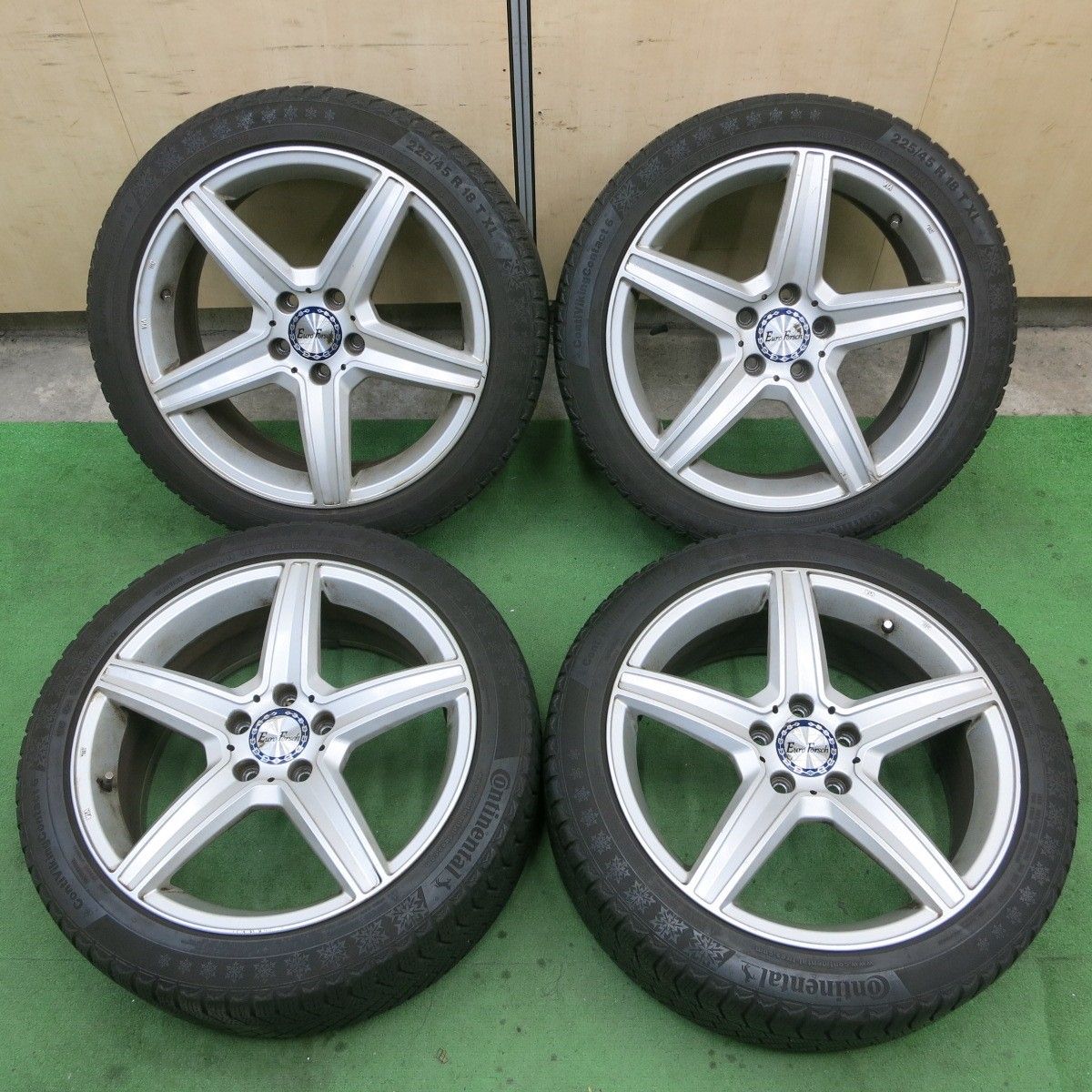 4本価格 ベンツ 等 EuroForsch 225|45R18 スタッドレス コンチネンタル コンチバイキング コンタクト6 18インチ ユーロフォルシュ PCD112|5H 5051003ナス